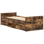 Sengeramme Med Hode- Og Fotgavl Røkt Eik 100X200 Cm