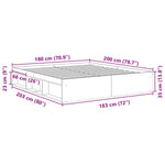 Sengeramme Sonoma Eik 180X200 Cm