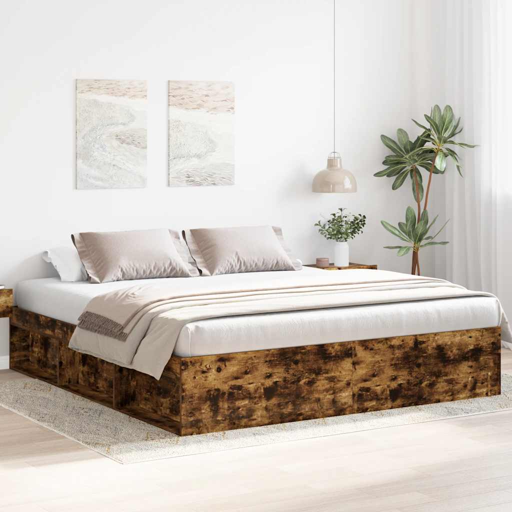 Sengeramme Røkt Eik 180X200 Cm
