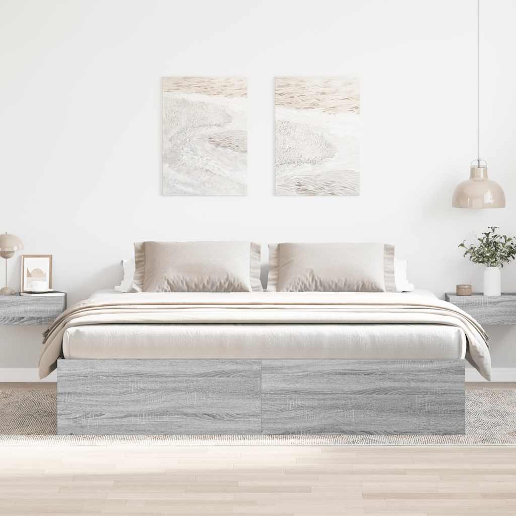 Sengeramme Grå Sonoma 180X200 Cm