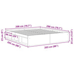 Sengeramme Hvit 200X200 Cm