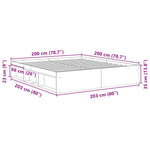 Sengeramme Svart 200X200 Cm