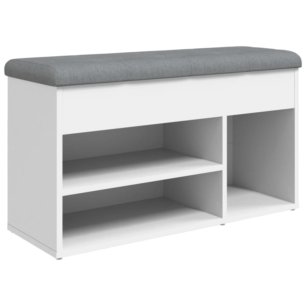 Skobenk Hvit 82X32X45,5 Cm Konstruert Tre