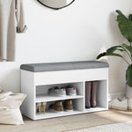 Skobenk Hvit 82X32X45,5 Cm Konstruert Tre