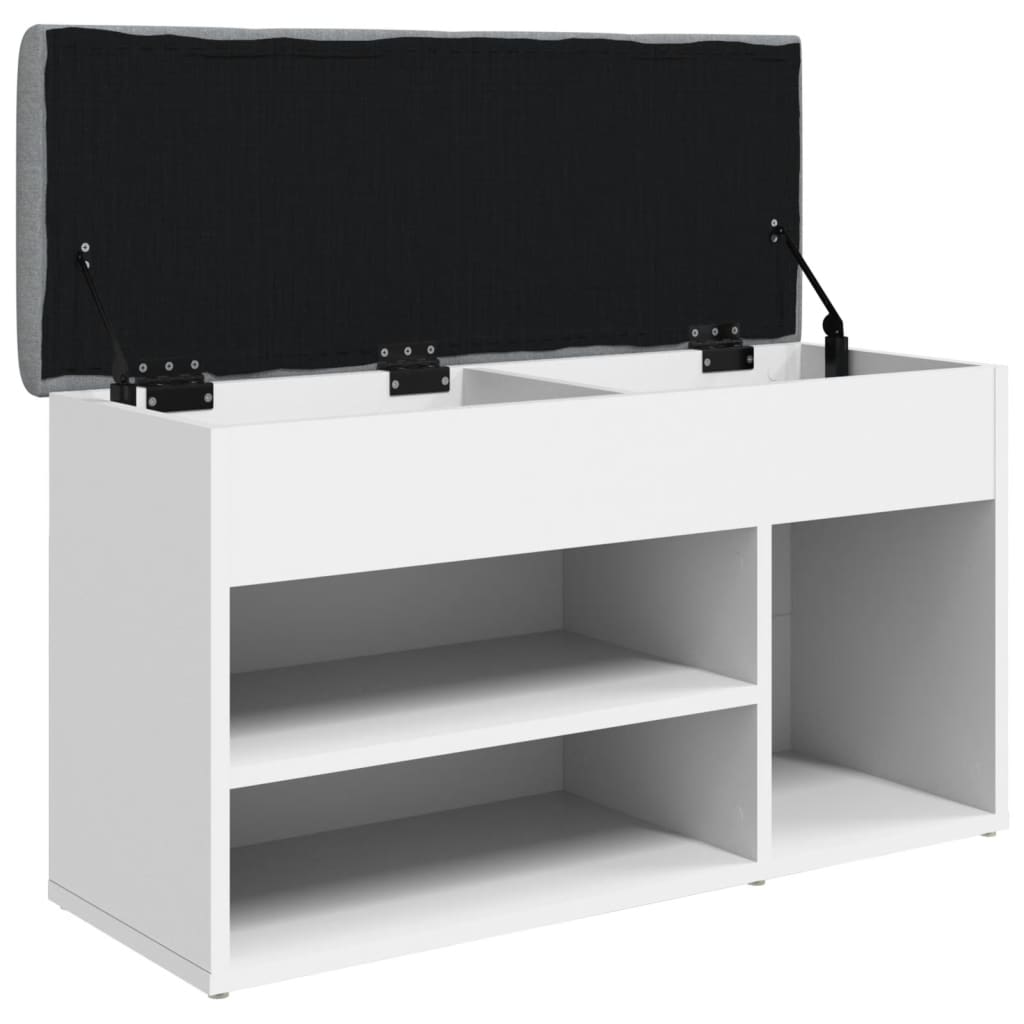 Skobenk Hvit 82X32X45,5 Cm Konstruert Tre