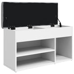 Skobenk Hvit 82X32X45,5 Cm Konstruert Tre