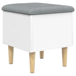 Oppbevaringsbenk Hvit 42X42X46 Cm Konstruert Tre