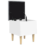 Oppbevaringsbenk Hvit 42X42X46 Cm Konstruert Tre