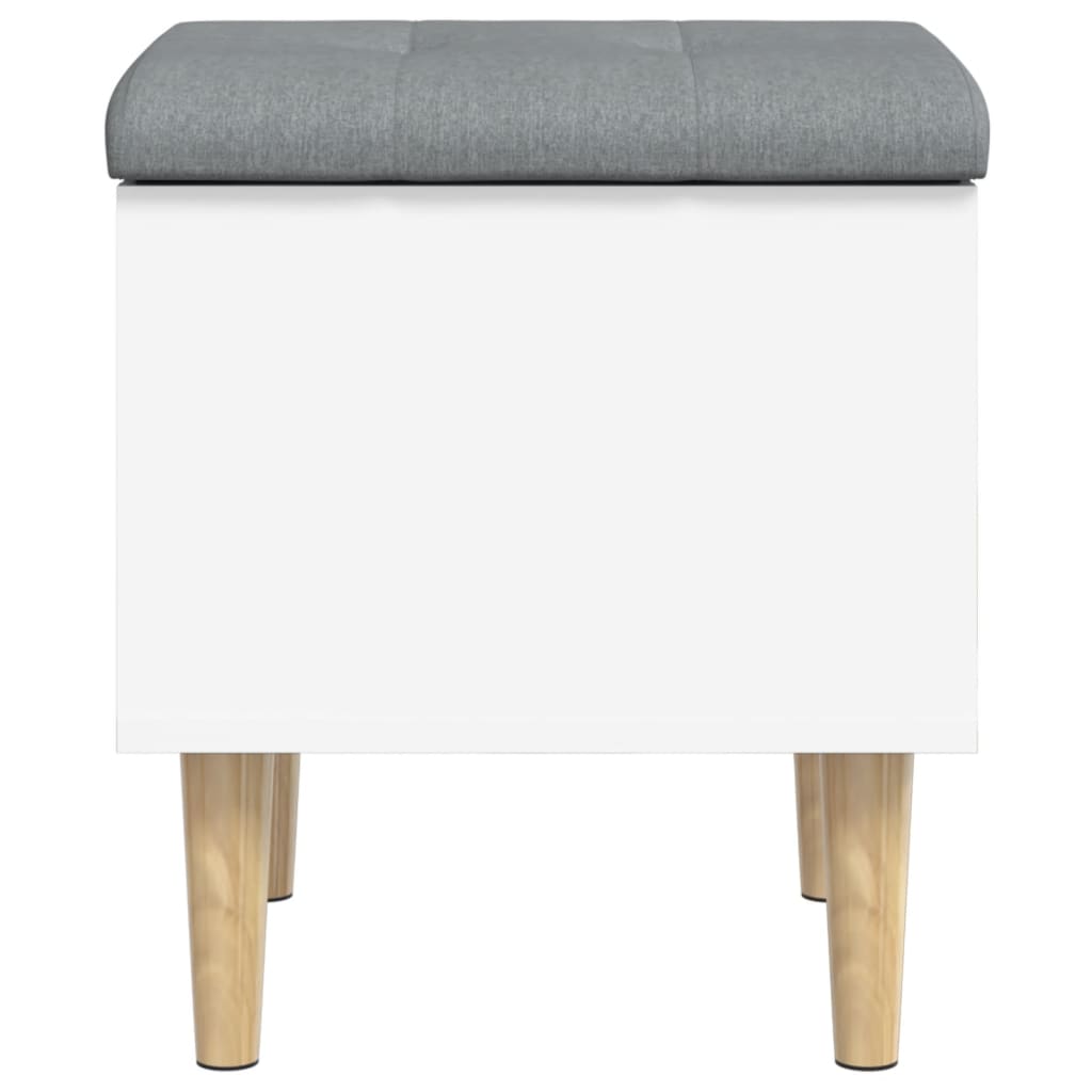 Oppbevaringsbenk Hvit 42X42X46 Cm Konstruert Tre