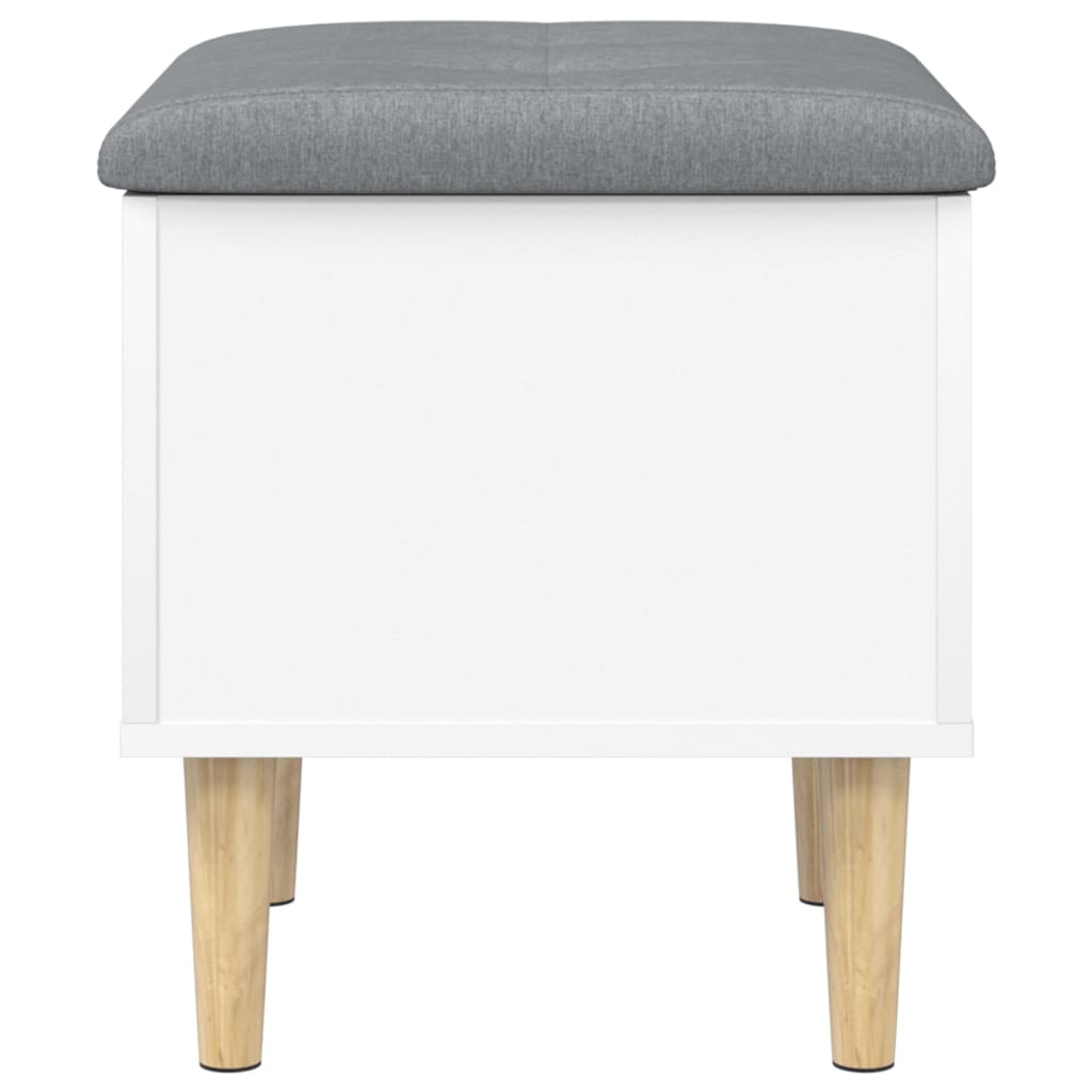 Oppbevaringsbenk Hvit 42X42X46 Cm Konstruert Tre