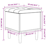 Oppbevaringsbenk Hvit 42X42X46 Cm Konstruert Tre