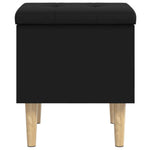 Oppbevaringsbenk Svart 42X42X46 Cm Konstruert Tre