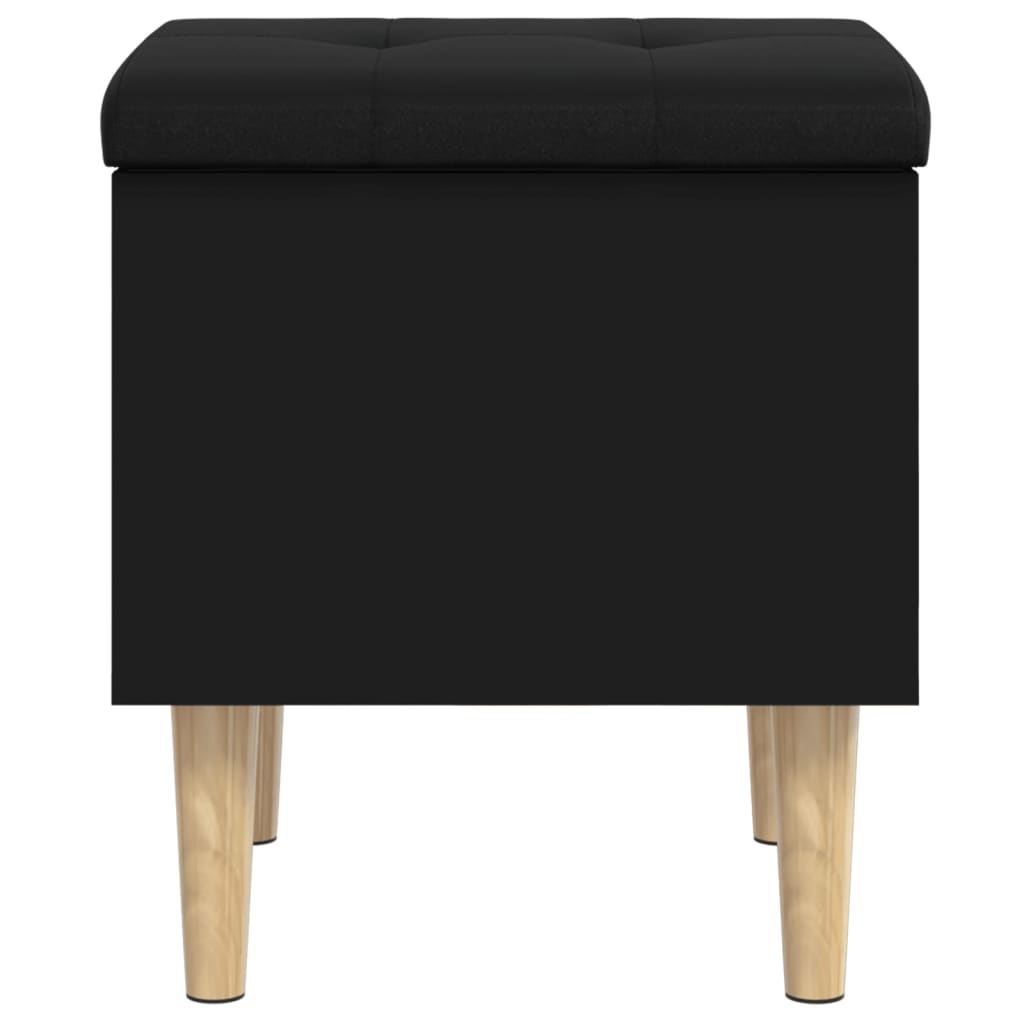 Oppbevaringsbenk Svart 42X42X46 Cm Konstruert Tre
