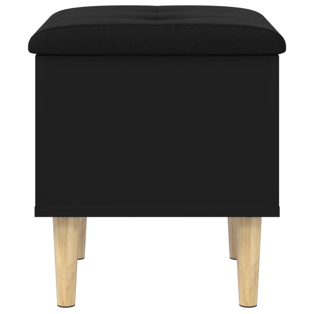 Oppbevaringsbenk Svart 42X42X46 Cm Konstruert Tre