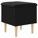 Oppbevaringsbenk Svart 42X42X46 Cm Konstruert Tre