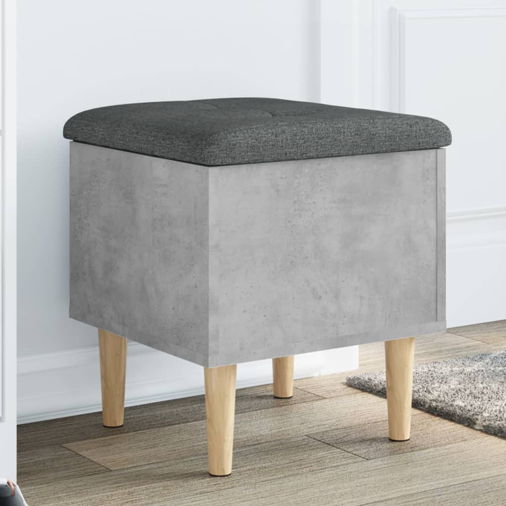 Oppbevaringsbenk Betonggrå 42X42X46 Cm Sponplater