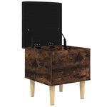 Oppbevaringsbenk Røkt Eik 42X42X46 Cm Konstruert Tre