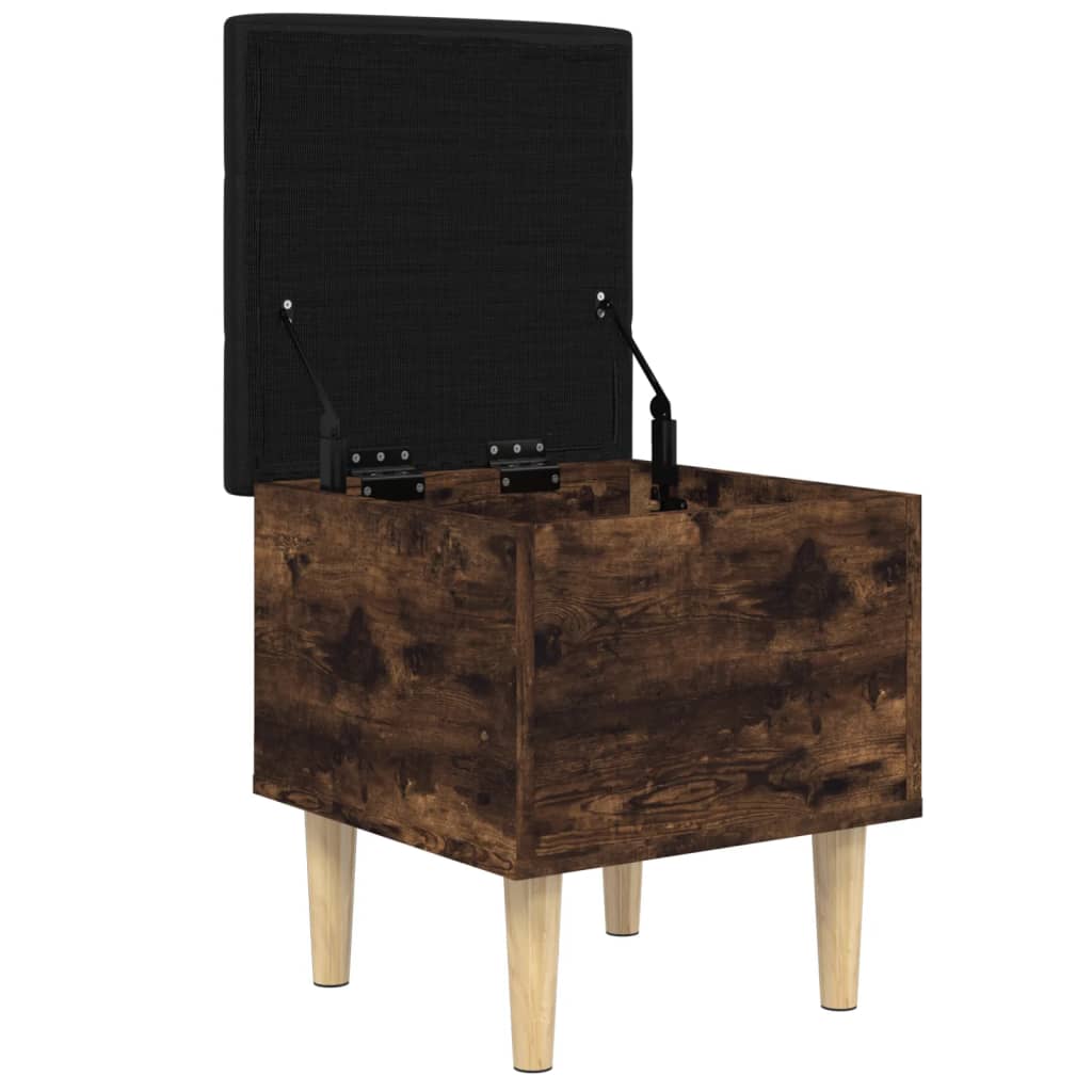 Oppbevaringsbenk Røkt Eik 42X42X46 Cm Konstruert Tre