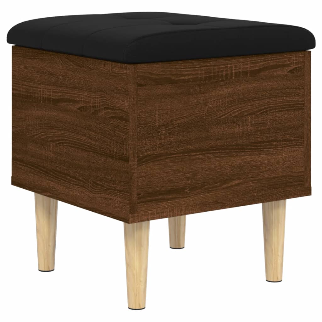 Oppbevaringsbenk Brun Eik 42X42X46 Cm Konstruert Tre
