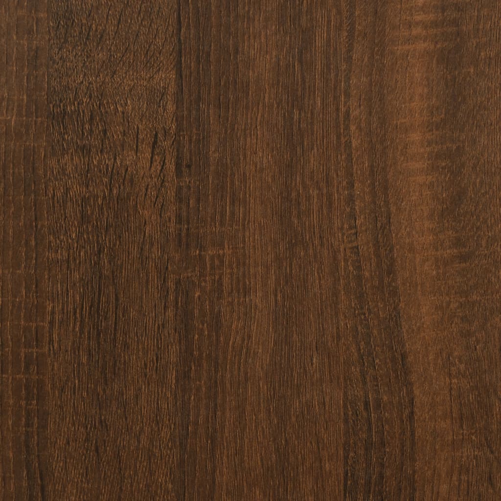 Oppbevaringsbenk Brun Eik 42X42X46 Cm Konstruert Tre