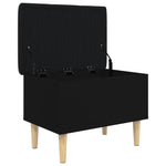 Oppbevaringsbenk Svart 62X42X46 Cm Konstruert Tre
