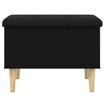 Oppbevaringsbenk Svart 62X42X46 Cm Konstruert Tre