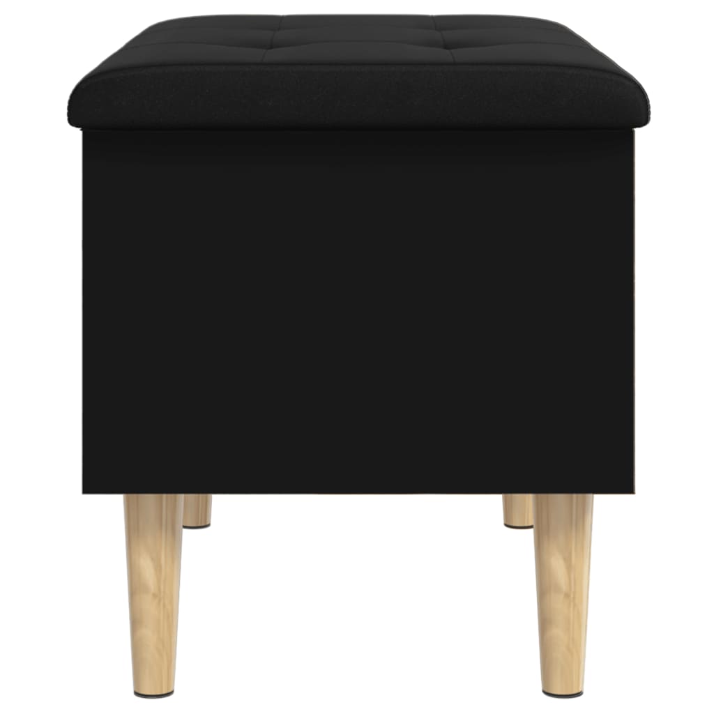 Oppbevaringsbenk Svart 62X42X46 Cm Konstruert Tre
