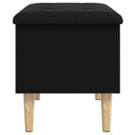Oppbevaringsbenk Svart 62X42X46 Cm Konstruert Tre