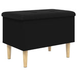 Oppbevaringsbenk Svart 62X42X46 Cm Konstruert Tre