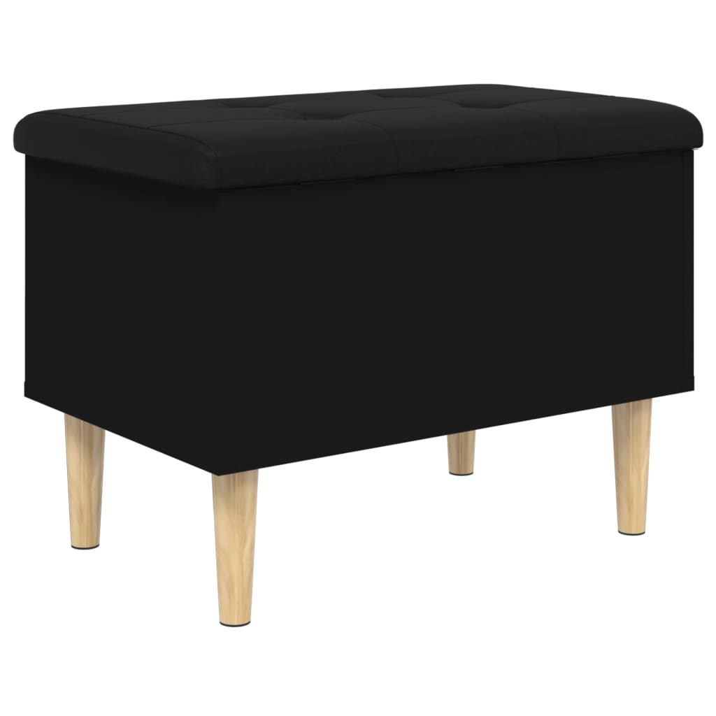 Oppbevaringsbenk Svart 62X42X46 Cm Konstruert Tre