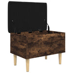 Oppbevaringsbenk Røkt Eik 62X42X46 Cm Konstruert Tre