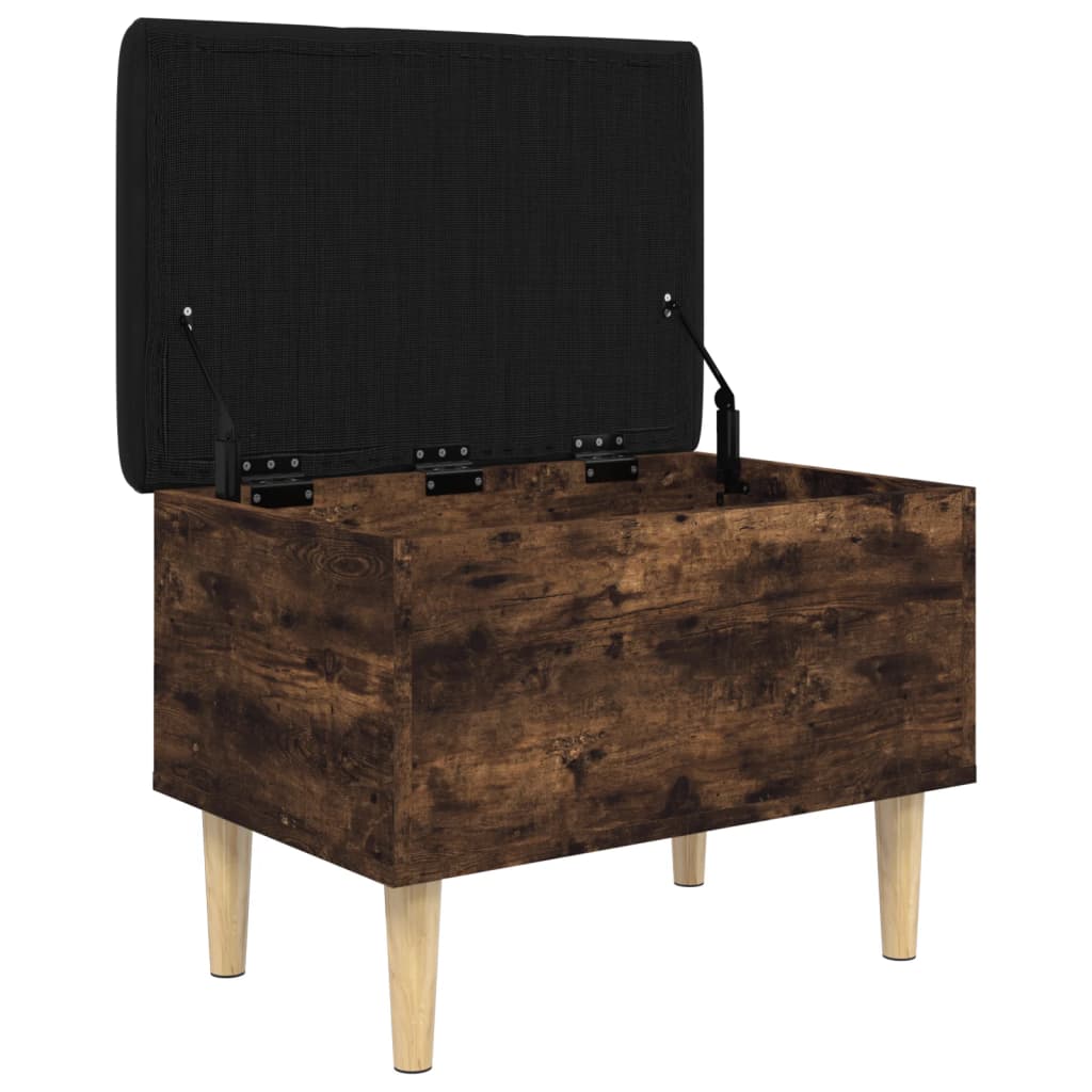 Oppbevaringsbenk Røkt Eik 62X42X46 Cm Konstruert Tre