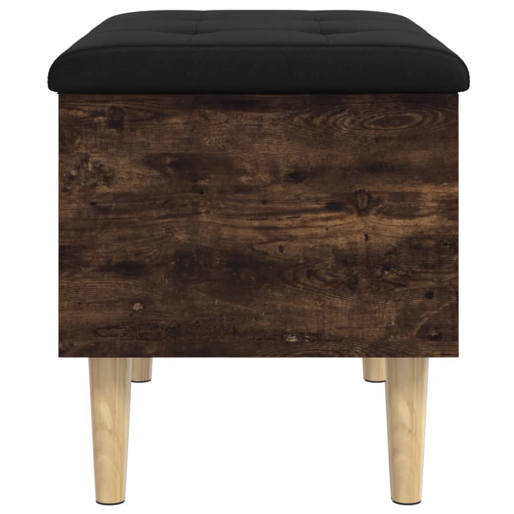 Oppbevaringsbenk Røkt Eik 62X42X46 Cm Konstruert Tre