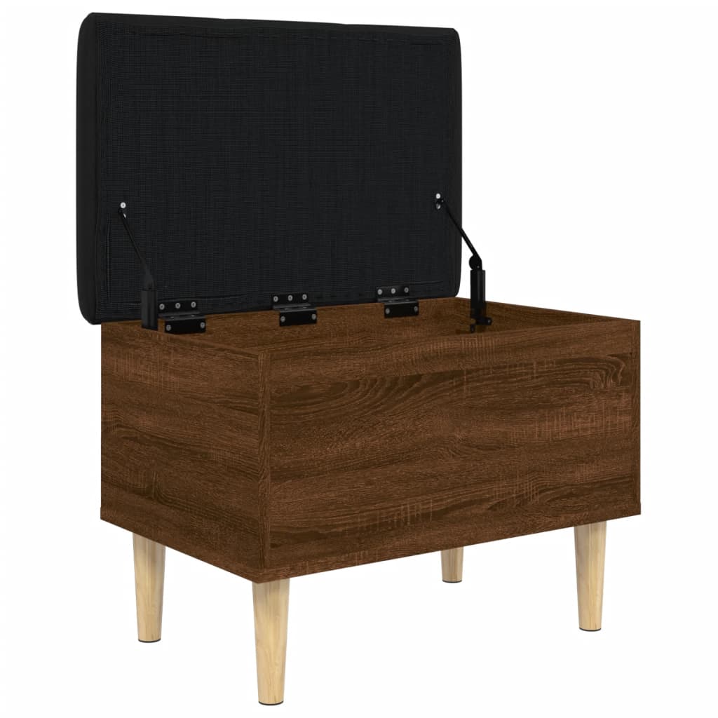 Oppbevaringsbenk Brun Eik 62X42X46 Cm Konstruert Tre