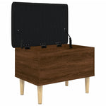 Oppbevaringsbenk Brun Eik 62X42X46 Cm Konstruert Tre