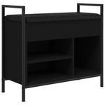 Skobenk Svart 65,5X32X57,5 Cm Konstruert Tre