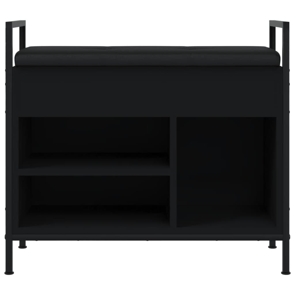 Skobenk Svart 65,5X32X57,5 Cm Konstruert Tre