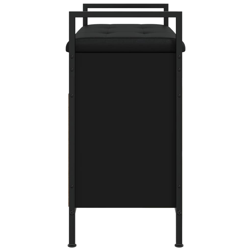 Skobenk Svart 65,5X32X57,5 Cm Konstruert Tre