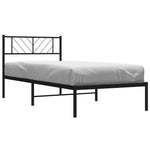 Sengeramme I Metall Med Hodegavl Svart 80X200 Cm
