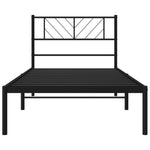 Sengeramme I Metall Med Hodegavl Svart 80X200 Cm
