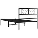 Sengeramme I Metall Med Hodegavl Svart 80X200 Cm