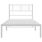 Sengeramme I Metall Med Hodegavl Hvit 90X200 Cm