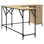 Skrivebord Sonoma Eik 141X141X75 Cm Konstruert Tre