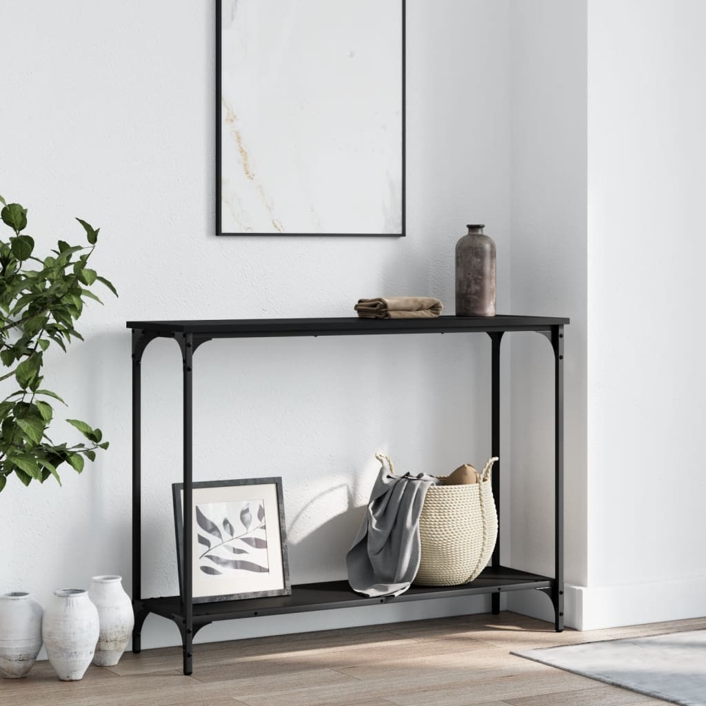 Konsollbord Svart 101X30,5X75 Cm Konstruert Tre