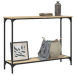Konsollbord Sonoma Eik 101X30,5X75 Cm Konstruert Tre