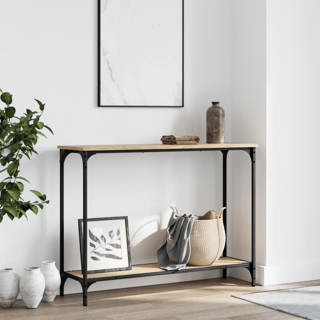 Konsollbord Sonoma Eik 101X30,5X75 Cm Konstruert Tre
