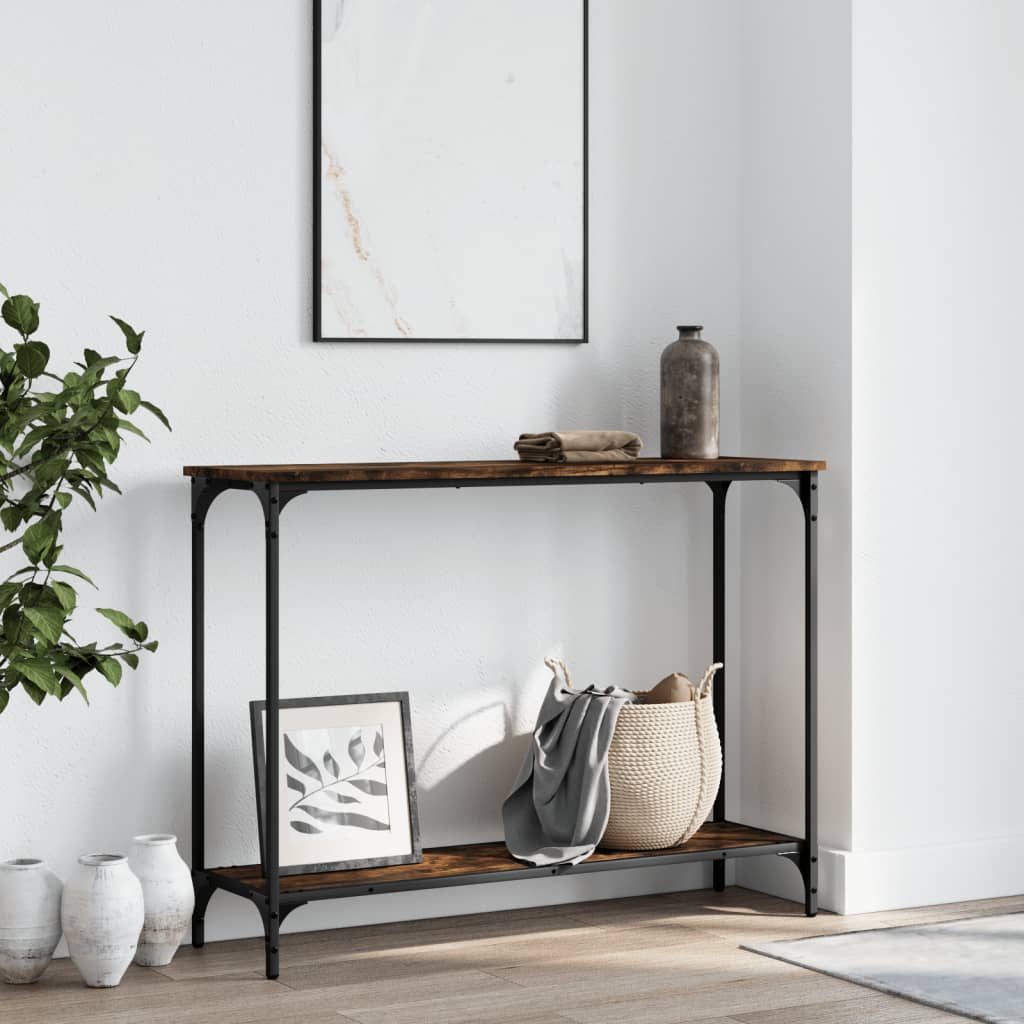 Konsollbord Røkt Eik 101X30,5X75 Cm Konstruert Tre