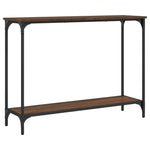 Konsollbord Brun Eik 101X30,5X75 Cm Konstruert Tre