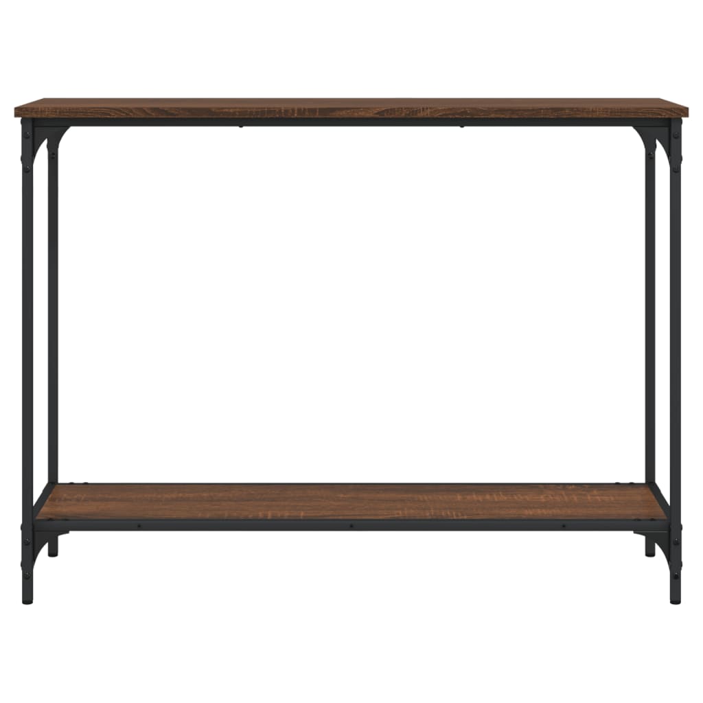 Konsollbord Brun Eik 101X30,5X75 Cm Konstruert Tre