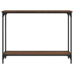Konsollbord Brun Eik 101X30,5X75 Cm Konstruert Tre